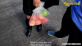 CARNE DEL MERCADO - Luna Castillo - Sexy Colombiana Blows And Fucks Hard With Гузель Moreno