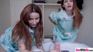 Kočky Maya Kendrick a horké Vanna Bardot sdílené chlap velký tvrdý péro, než hardcore sex